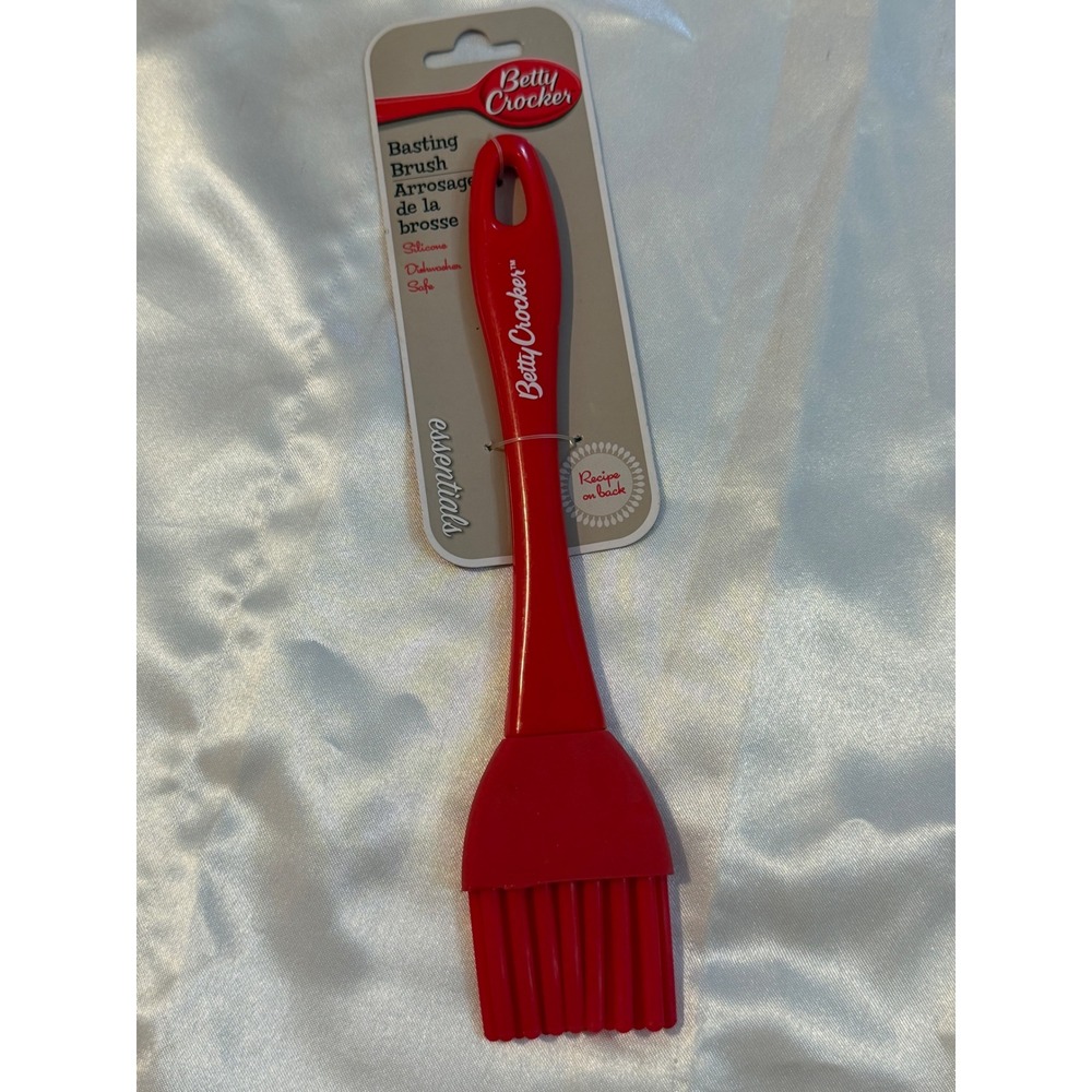 Betty Crocker Red Silicone Basting Brush Essentials Dishwasher Safe New